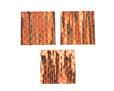 Lillypilly Enchantment Thatch Embossed Patina Copper Sheet 3