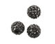 Jet Hematite Pave Round 8mm (1.5mm hole)