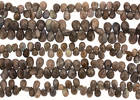 Labradorite Flat Teardrop 5-10x7-15mm