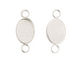 Silver (plated) Oval Bezel Link 19x15mm