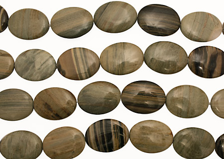 Silver Creek Jasper Flat Oval 40x30mm