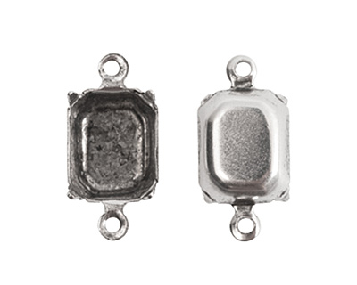 Nunn Design Sterling Silver (plated) Octagon Prong Setting 17x9mm