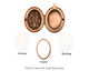 Antique Copper (plated) Oval Garden Heirloom Locket 33x47mm