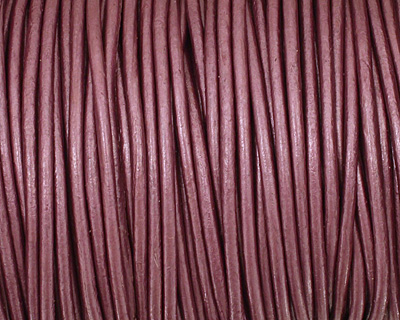 Berry (metallic) Round Leather Cord 2mm