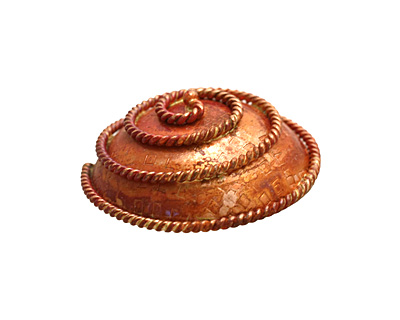 Patricia Healey Copper Spiral Rope Pendant 35x39mm