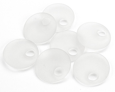 Crystal Recycled Glass Off Center Donut 30mm
