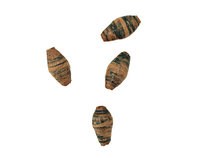 African Paper (forest, tan) Rice 14-15x7mm