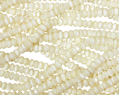 Mother of Pearl Faceted Rondelle 8mm
