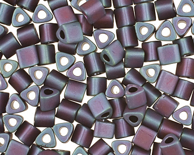 TOHO Matte Frosted Iris Blue Triangle 11/0 Seed Bead