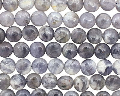 Iolite Puff Coin 14mm