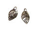Green Girl Pewter Lady Bug Leaf 15x27mm