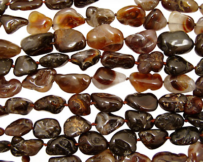 Mexican Fire Agate Tumbled Nuggets 15-26x13-20mm