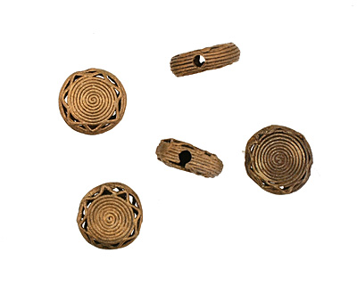 African Brass Sun Coin 24-25mm