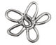 Rustic Charms Sterling Silver Dotted Flower Link 20x23mm