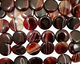Brown Lace Agate Puff Coin 25mm