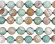 Ocean Blue Agate Faceted Round 18mm