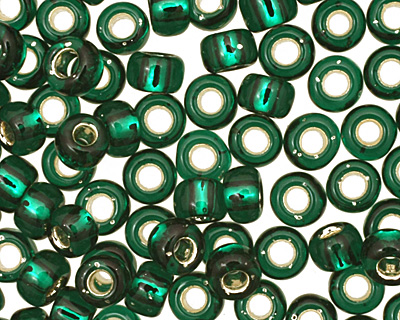 TOHO Green Emerald (with Silver Lining) Round 8/0 Seed Bead
