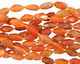 Orange Agate Faceted Rice 22-23x13-14mm