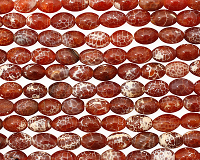 Fire Agate Rice 14x10mm