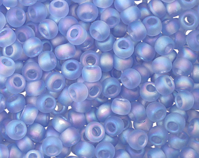 TOHO Transparent Rainbow Frosted Light Sapphire Round 11/0 Seed Bead