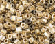 TOHO Crystal (with Gold Lining) Hex 11/0 Seed Bead