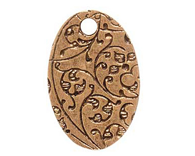 Nunn Design Antique Gold (plated) Large Oval Bee Tag 16x25mm
