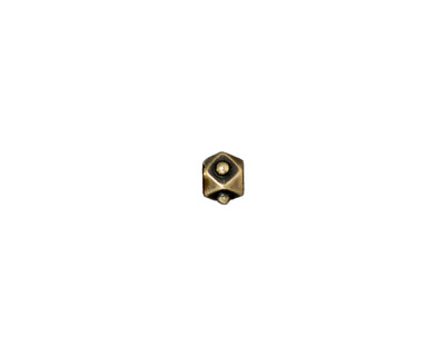 TierraCast Antique Brass (plated) Faceted Cube 4x5mm