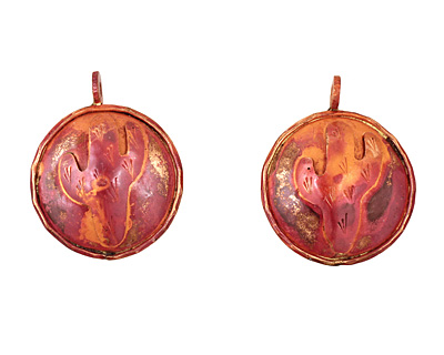 Patricia Healey Copper Cactus Pendant 32x40mm