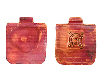 Patricia Healey Copper Large Rope Spiral Pendant 40x47mm