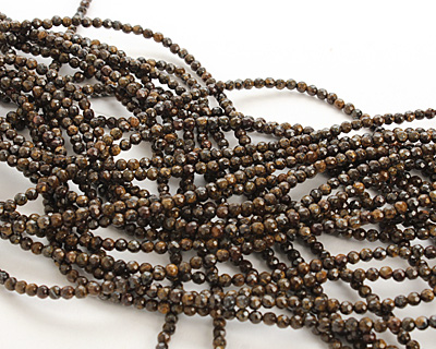 Bronzite Faceted Round 3-4mm