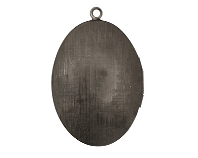 Gunmetal Oval Ornate Heirloom Locket 27x37mm