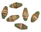 African Paper (green, yellow, black) Rice 29-30x16-17mm