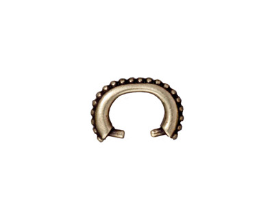 TierraCast Antique Brass (plated) Large Beaded Pinch Bail 3x12mm