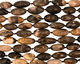 Black Petrified Wood Faceted Freeform Rice 25-38x14-18mm