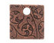 Nunn Design Antique Copper (plated) Mini Square Crown Tag 13mm