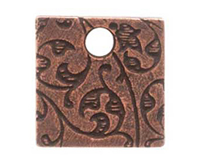 Nunn Design Antique Copper (plated) Mini Square Crown Tag 13mm