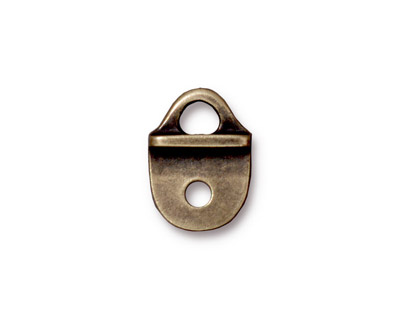 TierraCast Antique Brass (plated) Rock & Roll Strap Tip 16x12mm