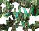 Green Impression Jasper Flat Freeform Drop Graduated 5-36x15-50mm