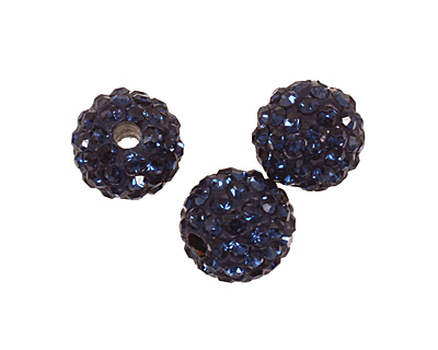 Montana Blue Pave Round 8mm (1.5mm hole)
