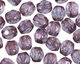 Czech Fire Polished Glass Luster Transparent Amethyst Round 3mm