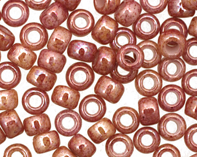 TOHO Marbled Opaque Beige/Pink Round 8/0 Seed Bead