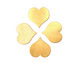 Brass Heart Blank 22mm