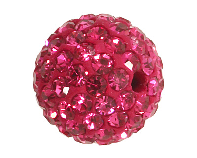 Fuchsia Pave Round 12mm (1.5mm hole)