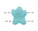Czech Glass Aquamarine 2-Hole Flower 11x13mm