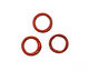C-Koop Enameled Metal Medium Red Large Ring 16-17mm