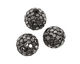 Jet Hematite Pave Round 10mm (1.5mm hole)