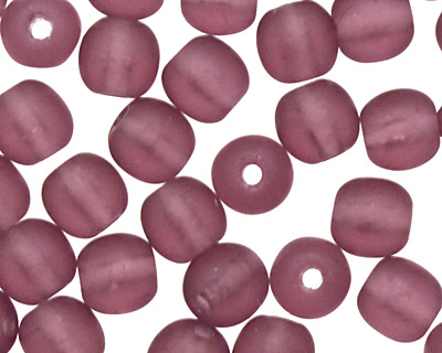 Czech Glass Matte Amethyst Round 4mm