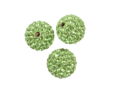 Peridot Pave Round 12mm