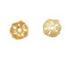 Ezel Findings Gold (plated) Leaf Bead Cap 8x13mm