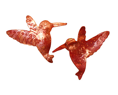Patricia Healey Copper Hummingbird Pendant 38x46mm
